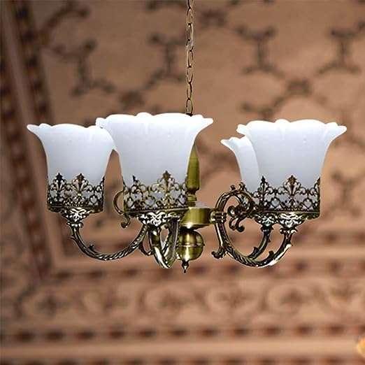 TRACKLITE ANTIQ JHUMMAR Code-8893  5-Light Portable Chandelier with Brass Finish and Antique Design - Perfect for Living Rooms, Dining Rooms, Halls or Bedrooms, jhumar Lighting for Home, jhumar for Hall  (INSTALLATION FREE + 5 BULB FREE)