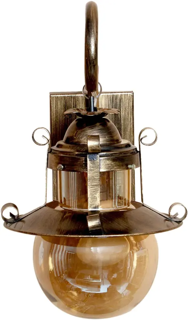 TRACKLITE  Wall Light/Wall Lamp to Décor Home/Living Room/Bedroom/Office/Dining/Cafe/Restaurants, Doom Design, Golden Antique ( WITH BULB FREE FREE FREE )