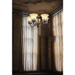 TRACKLITE ANTIQ JHUMMAR Code-8893  5-Light Portable Chandelier with Brass Finish and Antique Design - Perfect for Living Rooms, Dining Rooms, Halls or Bedrooms, jhumar Lighting for Home, jhumar for Hall  (INSTALLATION FREE + 5 BULB FREE)