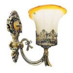 TRACKLITE (HALL LIGHT 7632/1 )Round Wall Light (Antique Golden)  ( WHIT BULB FREE FREE FREE )