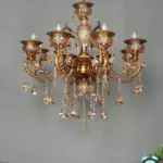 TRACKLITE  JHUMMAR  Enterprises Home Decor Light Fixture Antique Style Chandelier for Home Decor Drawingromm Livingroom Kidsroom  light with led bulp                   (INSTALLATION FREE WITH 8 BULB FREE FREE )