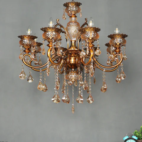 TRACKLITE  JHUMMAR  Enterprises Home Decor Light Fixture Antique Style Chandelier for Home Decor Drawingromm Livingroom Kidsroom  light with led bulp                   (INSTALLATION FREE WITH 8 BULB FREE FREE )