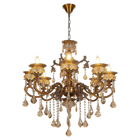 TRACKLITE  JHUMMAR  Enterprises Home Decor Light Fixture Antique Style Chandelier for Home Decor Drawingromm Livingroom Kidsroom  light with led bulp                   (INSTALLATION FREE WITH 8 BULB FREE FREE )