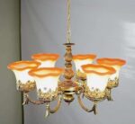 TRACKLITE JHUMMAR Antique Finished Portuguese Style Chandelier Hanging/Pendant Ceiling LAMP/Light Best Suitable FO Hall, Room, Dinning,  Bedroom Living rooms ETC. (6 Light)                     (INSTALLATION FREE + 6 BULB FREE)