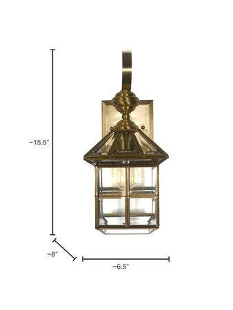 Tracklite Classy Square Copper Cage Decorative Wall Lamp for Living Room, Hallway, Dinning Area | Night Wall Light for Bedroom, Kitchen & Office (WITH  BULB FREE)