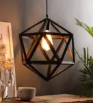 TRACKLITE -FOOTBALL HANGING Decorative Hanging Lamp/Pendant Lamp/Ceiling Light to décor your Home, Bedroom, Drying Room, Living room, Restaurant and Home Decor Pendants Ceiling Lamp Pendants Ceiling Lamp  (Black) ( WITH 1 BULB FRE FREE )