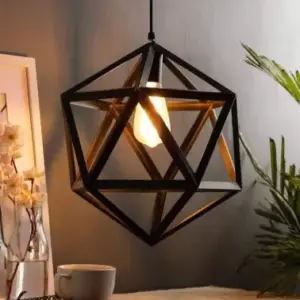 TRACKLITE -FOOTBALL HANGING Decorative Hanging Lamp/Pendant Lamp/Ceiling Light to décor your Home, Bedroom, Drying Room, Living room, Restaurant and Home Decor Pendants Ceiling Lamp Pendants Ceiling Lamp  (Black) ( WITH 1 BULB FRE FREE )