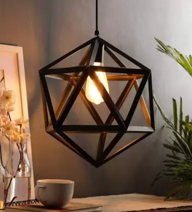 TRACKLITE -FOOTBALL HANGING Decorative Hanging Lamp/Pendant Lamp/Ceiling Light to décor your Home, Bedroom, Drying Room, Living room, Restaurant and Home Decor Pendants Ceiling Lamp Pendants Ceiling Lamp  (Black) ( WITH 1 BULB FRE FREE )