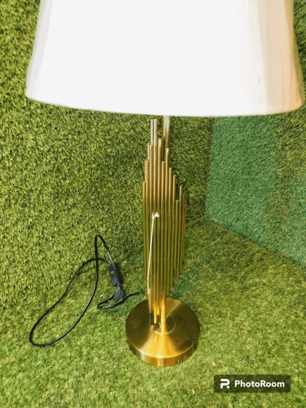 TREACLITE Table Lamp Square Bedside Table Lamp,Nordic Wrought Iron Decorative Bedroom Lamp,Gold Card Paper Lamp Cover Bedside Desk Lamp Living Room Desk Lamps (27- inch L    9-  inch W )