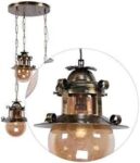 TRACKLITE Antique Brass Metal Doom Shape Hanging Pendant Cluster Light Lamp Scones for Home Decoration ( WITH Bulb FREE FREE ) (Antique Hanging Light Triple)