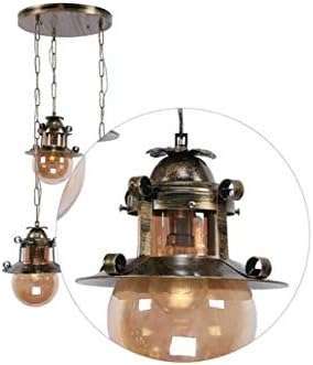 TRACKLITE Antique Brass Metal Doom Shape Hanging Pendant Cluster Light Lamp Scones for Home Decoration ( WITH Bulb FREE FREE ) (Antique Hanging Light Triple)