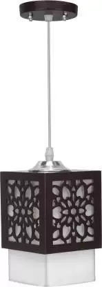 Tracklite Wooden Hanging Light Creative Style Wood Pendant Light suitable for Living Room,Foyer,Bedroom,Hallway (Black, White) (WITH 1 BULB FREE)