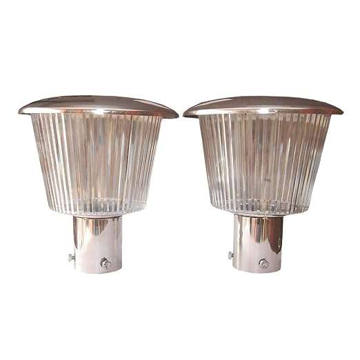 TRACKLITE Super LIGHTWALAS Stailness Steel Metal Cast with Royal Looking Water Proof Rust-Resistant Decorative Exterior/Outdoor Light/Gate Light Pillar Light Garden Light (WITH 1 BULB FREE FREE ) ( 10-inch L __ 9-inch W ) Set of 1PC