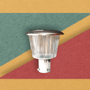 Stainless Steel Metal Cast with Royal Looking Water Proof Rust-Resistant Decorative Exterior/Outdoor Light/Gate Light Pillar Light Garden Light ( With 1 Blub Free Free ) (8-inch L_ 8-inch W) Set of 1 PC