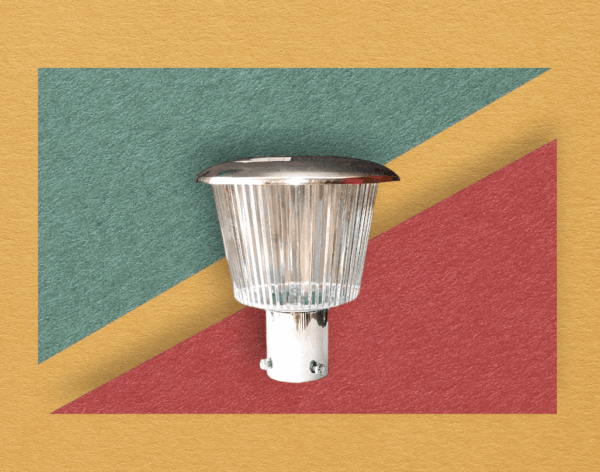 Stainless Steel Metal Cast with Royal Looking Water Proof Rust-Resistant Decorative Exterior/Outdoor Light/Gate Light Pillar Light Garden Light ( With 1 Blub Free Free ) (8-inch L_ 8-inch W) Set of 1 PC