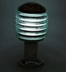 TRACKLITE Icecube Round Silver Metal Waterproof GATE Light for Entrance,Lawn,Parking Space,Terrace,Boundary Wall ETC B22 Holder Pack of 1 ( WITH BULB FREE FREE ) ( 11-inch L_7-inch W )