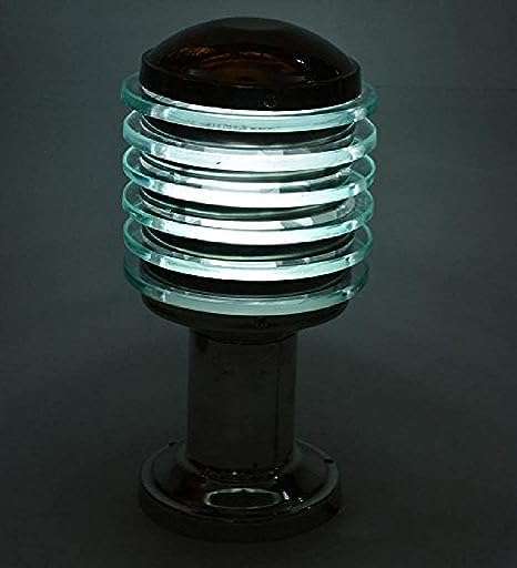 TRACKLITE Icecube Round Silver Metal Waterproof GATE Light for Entrance,Lawn,Parking Space,Terrace,Boundary Wall ETC B22 Holder Pack of 1 ( WITH BULB FREE FREE ) ( 11-inch L_7-inch W )