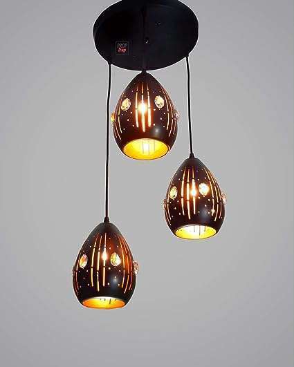 Tracklite Pendant Lamp with Rustic Black Metal Adjustable 3-Lights Hanging Pendant Lamp Fixture for Kitchen Island, Barn, Dining Room, Cafe, Farmhouse (WITH 3 BULB FREE)