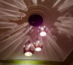 Tracklite Pendant Lamp with Rustic Black Metal Adjustable 3-Lights Hanging Pendant Lamp Fixture for Kitchen Island, Barn, Dining Room, Cafe, Farmhouse (WITH 3 BULB FREE)