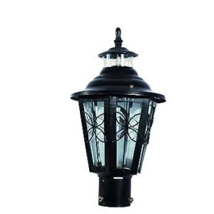 Tracklite Big Gate Light Metal Black Decorative Outdoor Light, Gate Light, Garden Lights with Led Bulb Include Pack of 1 (Black) (WITH 1 BULB FREE) (13-inch L_  7-inch W )