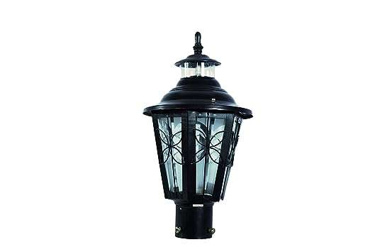 Tracklite Big Gate Light Metal Black Decorative Outdoor Light, Gate Light, Garden Lights with Led Bulb Include Pack of 1 (Black) (WITH 1 BULB FREE) (13-inch L_  7-inch W )