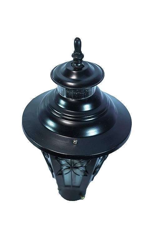 Tracklite Big Gate Light Metal Black Decorative Outdoor Light, Gate Light, Garden Lights with Led Bulb Include Pack of 1 (Black) (WITH 1 BULB FREE) (13-inch L_  7-inch W )
