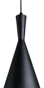 TRCKLITE Vintage Inspired Cone Pendant Farmhouse Décor, Medium Base Socket (E26), 78" Adjustable Cord Length, Copper Interior, 7-Inch, Matte Black Shade                              ( WITH 1 BULB FREE FREE )