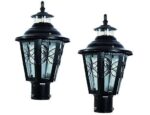 Tracklite Big Gate Light Metal Black Decorative Outdoor Light, Gate Light, Garden Lights with Led Bulb Include Pack of 1 (Black) (WITH 1 BULB FREE) (13-inch L_  7-inch W )