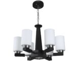 TRACKLITE JHUMMAR  Designer Lighting Contemporary Glass JHUMMAR  Metal Wood Chandelier   (INSTALLATION FREE FREE  + 6 BULB FREE FREE )