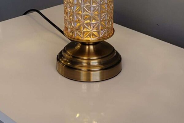 TRACKLITE LAMP Set of 1 Table Lamps with USB Ports, Modern Bedside Lamp with LED Night Light, Bedside Lamp for Bedroom, Nightstand Lamps for Living Room Office (Gold)(1 Bulbs Include)