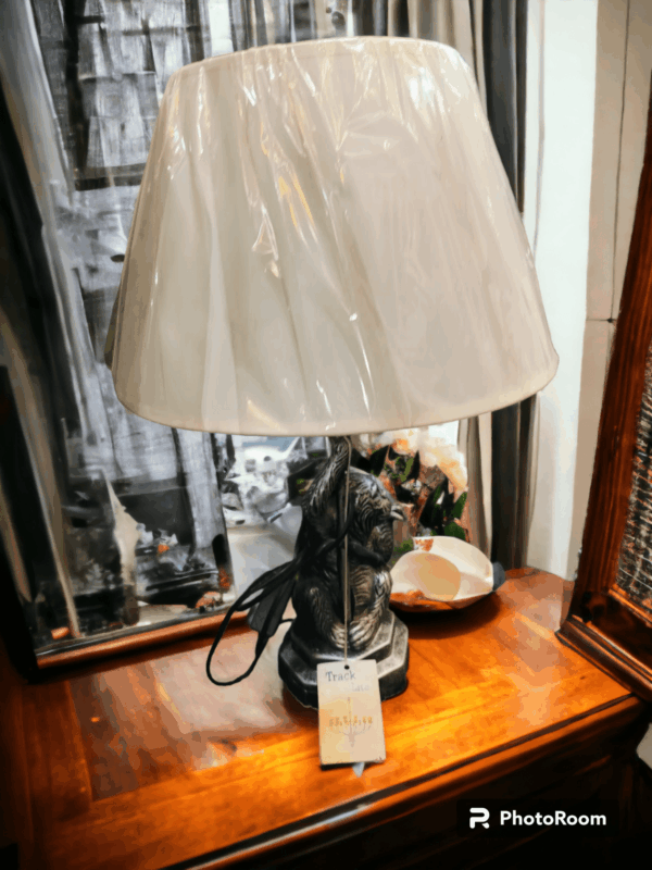 TREACLITE   Monkey Holding Polyresin Table Lamp, T Bedside Table Lamp,Nordic Wrought Iron Decorative Bedroom Lamp Bedside Desk Lamp Living Room Desk Lamps (22- inch L 8- inch W )