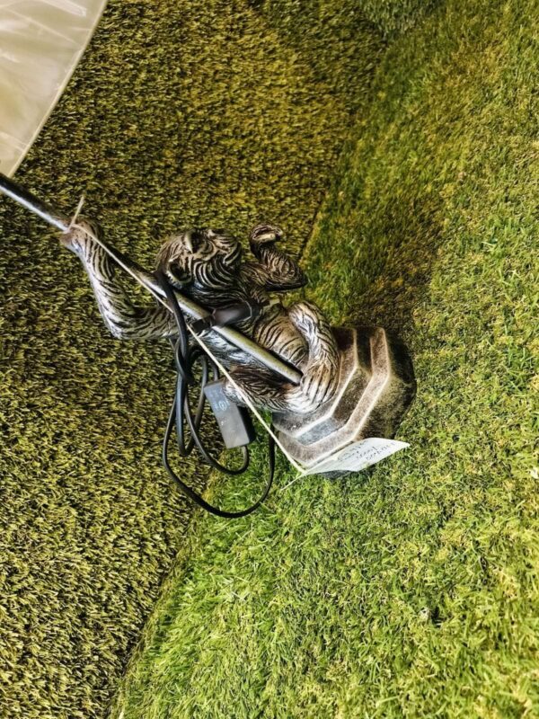 TREACLITE   Monkey Holding Polyresin Table Lamp, T Bedside Table Lamp,Nordic Wrought Iron Decorative Bedroom Lamp Bedside Desk Lamp Living Room Desk Lamps (22- inch L 8- inch W )