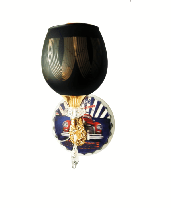 TRACKLITE WALL LIGHT soft light Simple Bedside LIGHT, Fabric Crystal Red LED Eye Protection Dimmable Night WALL LIGHT ,for Family Bedroom Study Children Desk (Color : Red, Black ( WITH 1 BULB FREE )