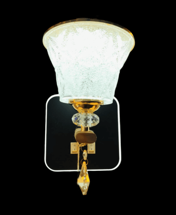 TRACKLITE WALL LIGHT soft light Simple Bedside LIGHT, Fabric Crystal Red LED Eye Protection Dimmable Night WALL LIGHT ,for Family Bedroom Study Children Desk( WITH 1 BULB FREE )