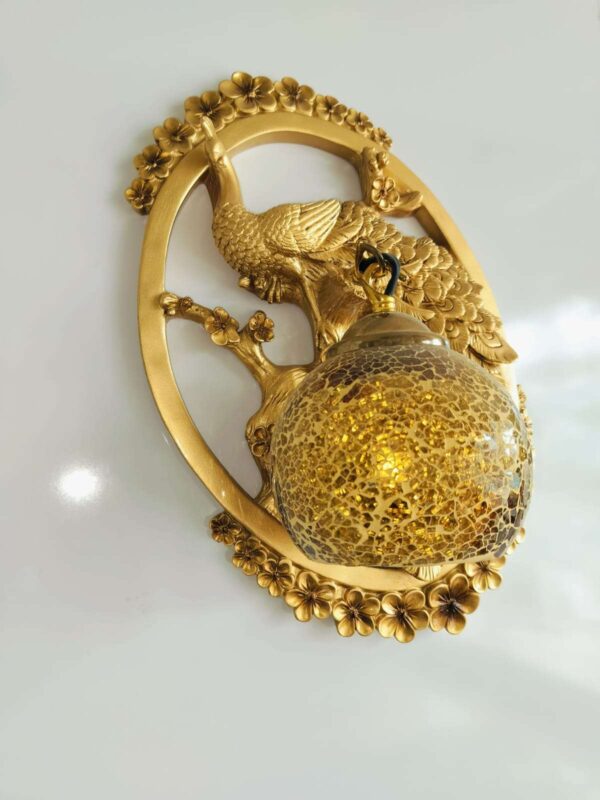 TRACKLITE Wall Lamp Light Decorative for Living Room, Restaurant, Hallway, Kitchen, Over The Dining Table, Hotels, Malls (Without Bulb)(Corded-Electric) Peacock Design