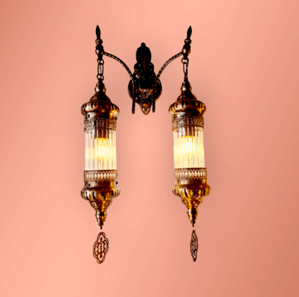 BRAND TRACKLITE  Vintage Wall Sconces 2-Light Rustic Retro Wall Lighting Gold Painting for Bedroom Bedside Corridor Hallway Foyer Bar ( WITH 2 BULB FREE )