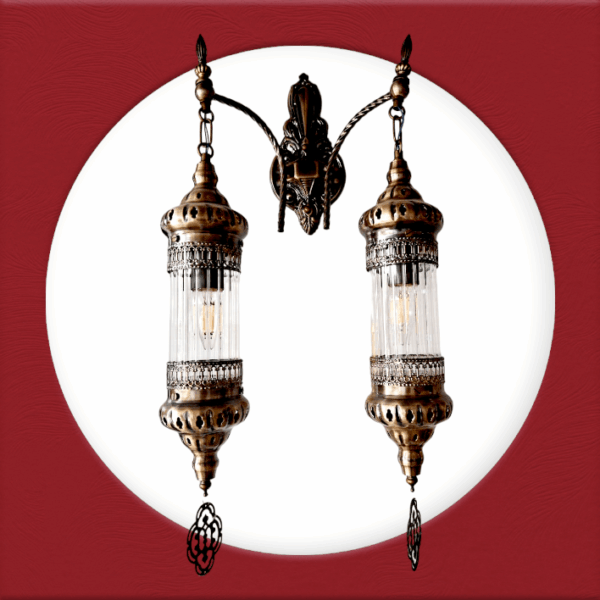 BRAND TRACKLITE  Vintage Wall Sconces 2-Light Rustic Retro Wall Lighting Gold Painting for Bedroom Bedside Corridor Hallway Foyer Bar ( WITH 2 BULB FREE )