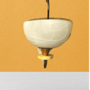 TRACKLITE  Wall Light Antique Rust-Effect Glass Alabaster Champagne-Coloured COLOUR WITHE ( WITH 1 BULB FREE FREE )