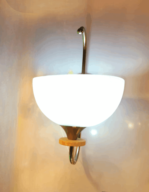 TRACKLITE  Wall Light Antique Rust-Effect Glass Alabaster Champagne-Coloured COLOUR WITHE ( WITH 1 BULB FREE FREE )