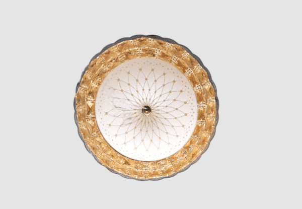 TRACKLITE Peacock Crystal Chandelier Light Modern Lighting for Living Dinning Room Round Golden Color Hanging LED Lights with Bluetooth System Connect and Play Songs