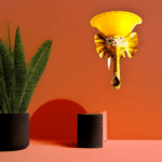 TRACKLITE  Wall light wall light fixture elephant wall lamp individuality stairs bar hotel living room hallway bedroom retro Jixiang bedside lamp bedroom clothing bedroom bathroom dressing table lighting  WITH 1 BULB FREE FREE