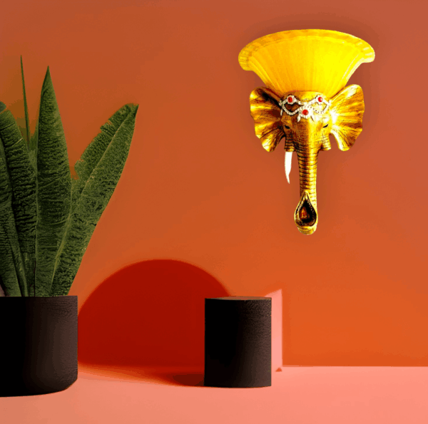 TRACKLITE  Wall light wall light fixture elephant wall lamp individuality stairs bar hotel living room hallway bedroom retro Jixiang bedside lamp bedroom clothing bedroom bathroom dressing table lighting  WITH 1 BULB FREE FREE