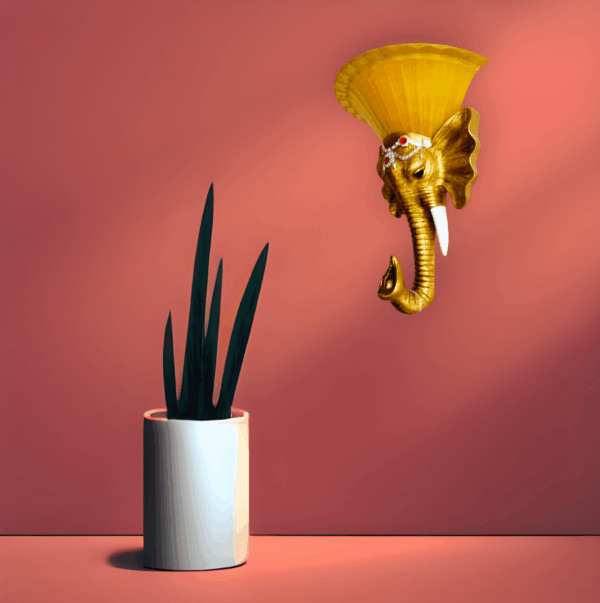 TRACKLITE  Wall light wall light fixture elephant wall lamp individuality stairs bar hotel living room hallway bedroom retro Jixiang bedside lamp bedroom clothing bedroom bathroom dressing table lighting  WITH 1 BULB FREE FREE