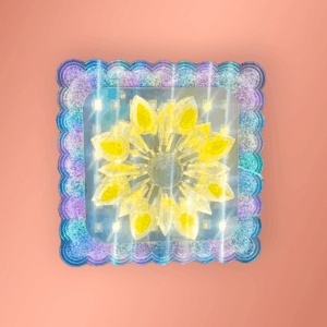 TRACKLITE Crystal Moving Flower Yellow Leaf Color Changing Ceiling Light