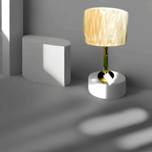 TREACLITE Table Lamp Square Bedside Table Lamp,Nordic Wrought Iron Decorative Bedroom Lamp,Gold Card Paper Lamp Cover BedsideLamp  Desk Living Room Desk Lamps (21- inch L 12- inch W )