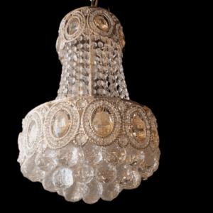 TRACKLITE CRYSTAL JHUMMER CRYSTAL HANGING LIGHT Prmoagen Orginal K/9 Diamond Crystal Chandelier Light Chandelier Ceiling Lamp  (Gold, Clear) ( INSTALLATION FREE 4 BULB FREE   )   ( 13-inch L __  18-inch)