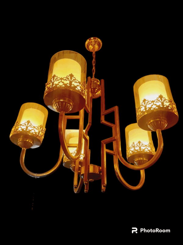 TRACKLITE European Antique Finished Portuguese Style Chandelier Hanging/Pendant Ceiling LAMP/Light Best Suitable FO Hall, Room, Dinning, ETC. (5  Light Antique)  ( WITH 5 BULB FREE FREE )