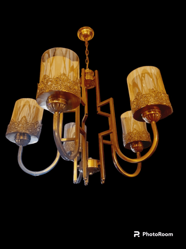 TRACKLITE European Antique Finished Portuguese Style Chandelier Hanging/Pendant Ceiling LAMP/Light Best Suitable FO Hall, Room, Dinning, ETC. (5  Light Antique)  ( WITH 5 BULB FREE FREE )