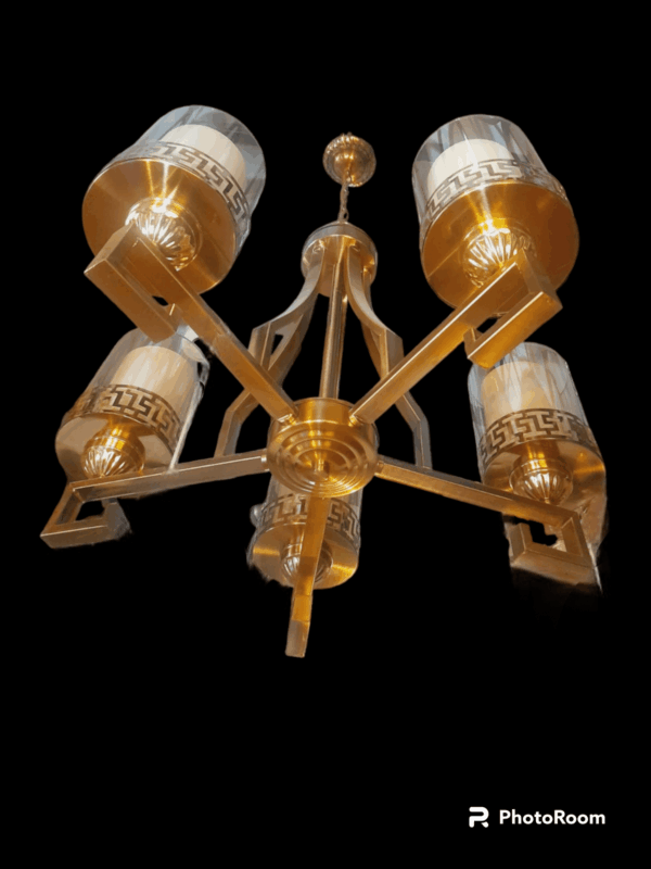 TRACKLITE Antique Finished Portuguese Style Chandelier | Hanging Pendant Ceiling LAMP | Light Best Suitable For Hall And Room