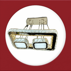 TRACKLITE Modern Luxury Chandeliers Double Layer K9 Crystal Ceiling Hanging Lamp Silver LED Fixtures Lighting Living Room Restaurant Stainless Steel Pendant Light